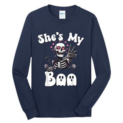 SheS My Boo Matching Halloween Pajama Couples HeS My Boo Tall Long Sleeve T-Shirt