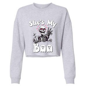 SheS My Boo Matching Halloween Pajama Couples HeS My Boo Cropped Pullover Crew