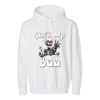 SheS My Boo Matching Halloween Pajama Couples HeS My Boo Garment-Dyed Fleece Hoodie