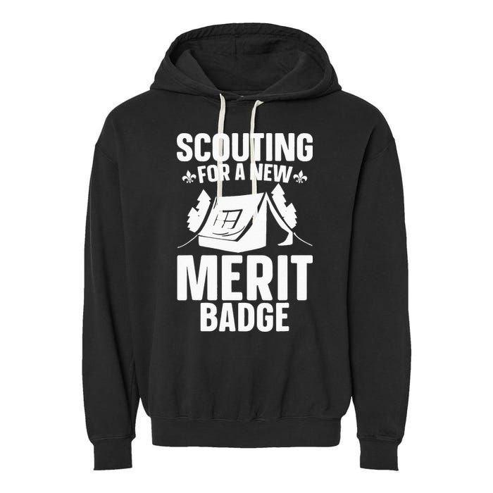 Scouting Merit Badge Wilderness Uniform Nature Scout Garment-Dyed Fleece Hoodie