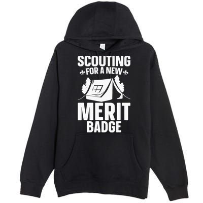 Scouting Merit Badge Wilderness Uniform Nature Scout Premium Pullover Hoodie
