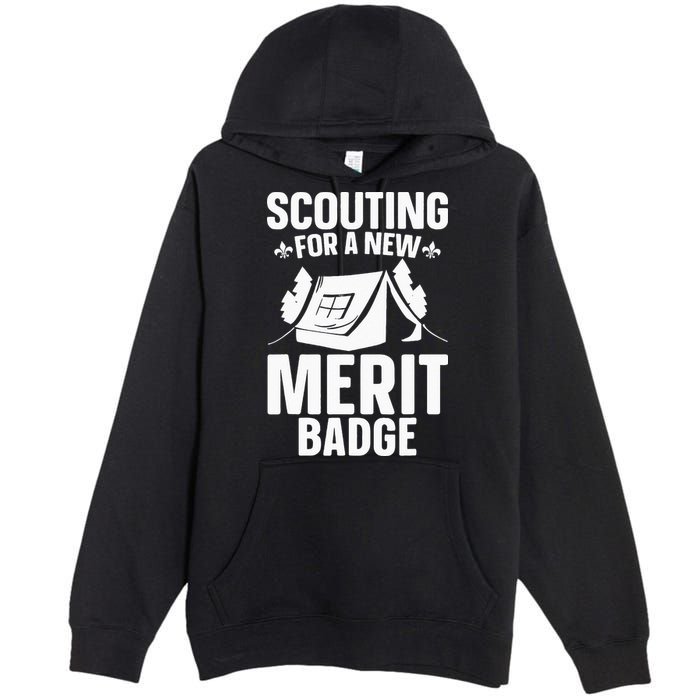 Scouting Merit Badge Wilderness Uniform Nature Scout Premium Pullover Hoodie