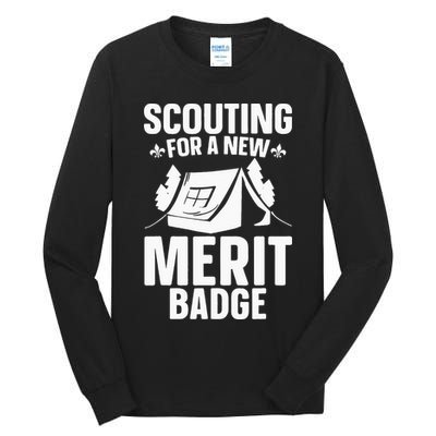 Scouting Merit Badge Wilderness Uniform Nature Scout Tall Long Sleeve T-Shirt