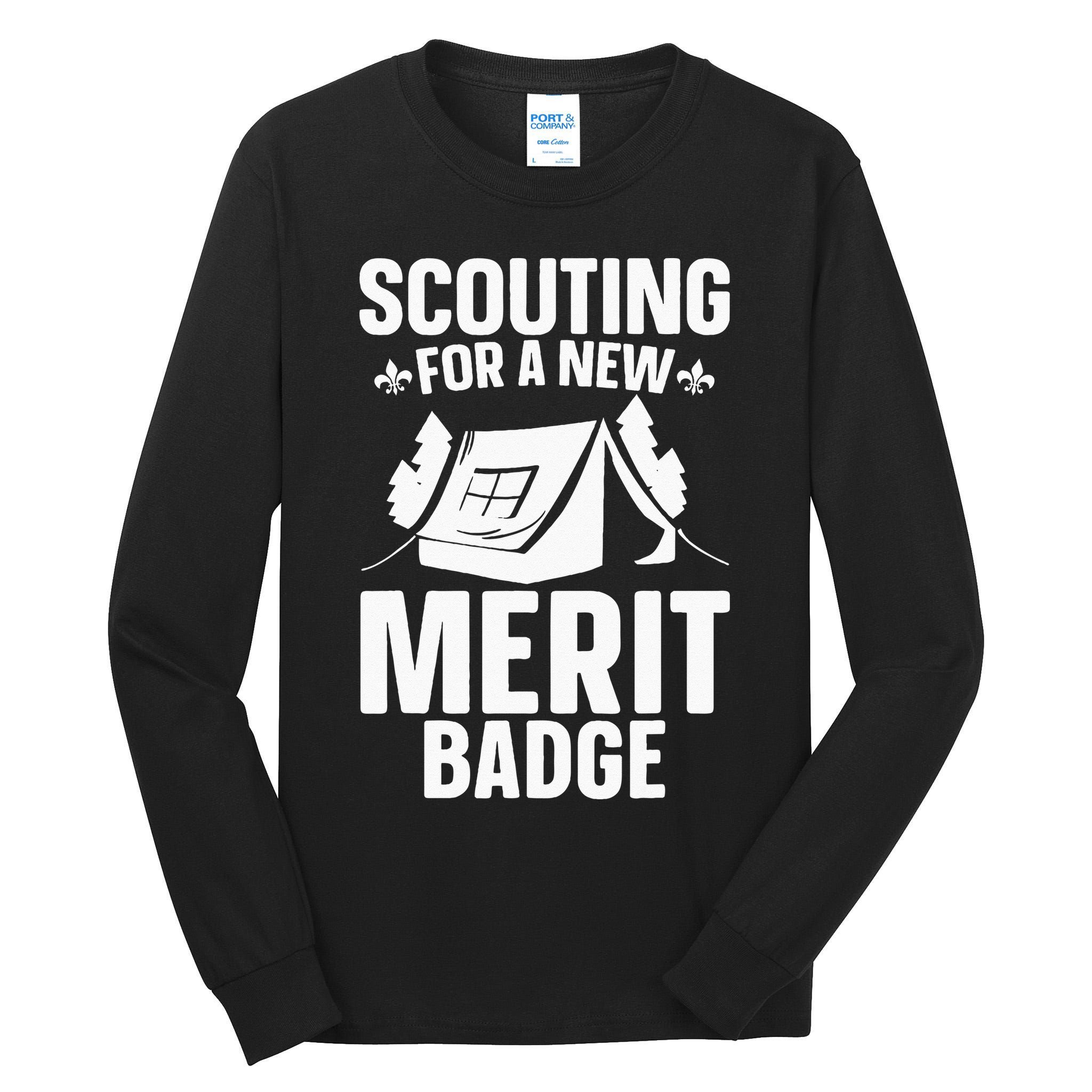 Scouting Merit Badge Wilderness Uniform Nature Scout Tall Long Sleeve T-Shirt