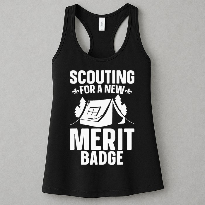 Scouting Merit Badge Wilderness Uniform Nature Scout Womens Tank Top