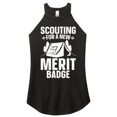 Scouting Merit Badge Wilderness Uniform Nature Scout Women's Perfect Tri Rocker Tank