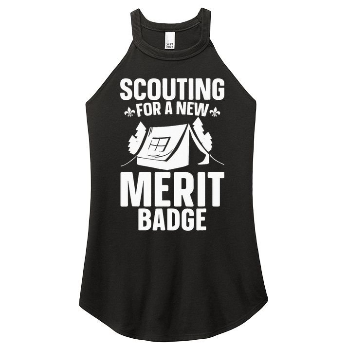 Scouting Merit Badge Wilderness Uniform Nature Scout Women's Perfect Tri Rocker Tank