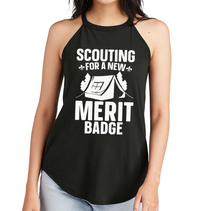 Scouting Merit Badge Wilderness Uniform Nature Scout Women's Perfect Tri Rocker Tank