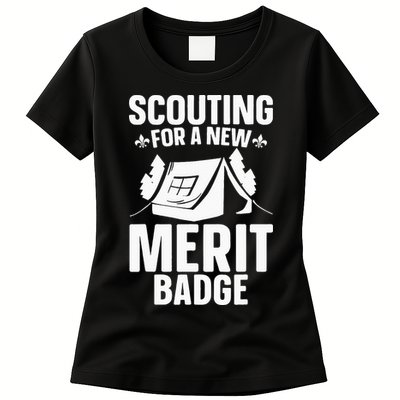 Scouting Merit Badge Wilderness Uniform Nature Scout Womens T-Shirt