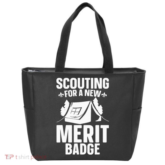Scouting Merit Badge Wilderness Uniform Nature Scout Zip Tote Bag