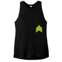 Sergeant Military Badge Ladies PosiCharge Tri-Blend Wicking Tank