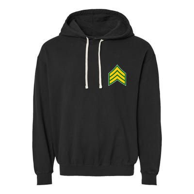 Sergeant Military Badge Garment-Dyed Fleece Hoodie