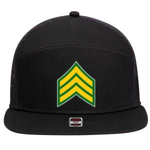 Sergeant Military Badge 7 Panel Mesh Trucker Snapback Hat