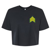 Sergeant Military Badge Bella+Canvas Jersey Crop Tee