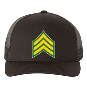 Sergeant Military Badge Yupoong Adult 5-Panel Trucker Hat