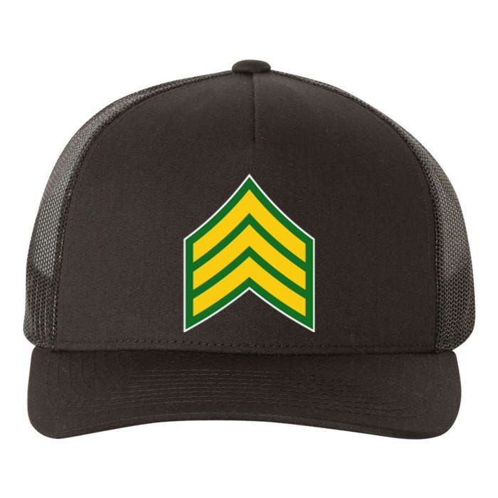 Sergeant Military Badge Yupoong Adult 5-Panel Trucker Hat