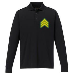 Sergeant Military Badge Performance Long Sleeve Polo