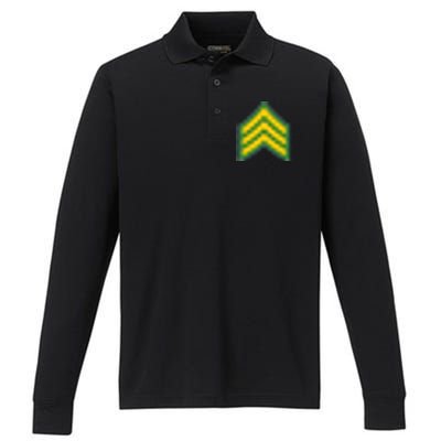 Sergeant Military Badge Performance Long Sleeve Polo