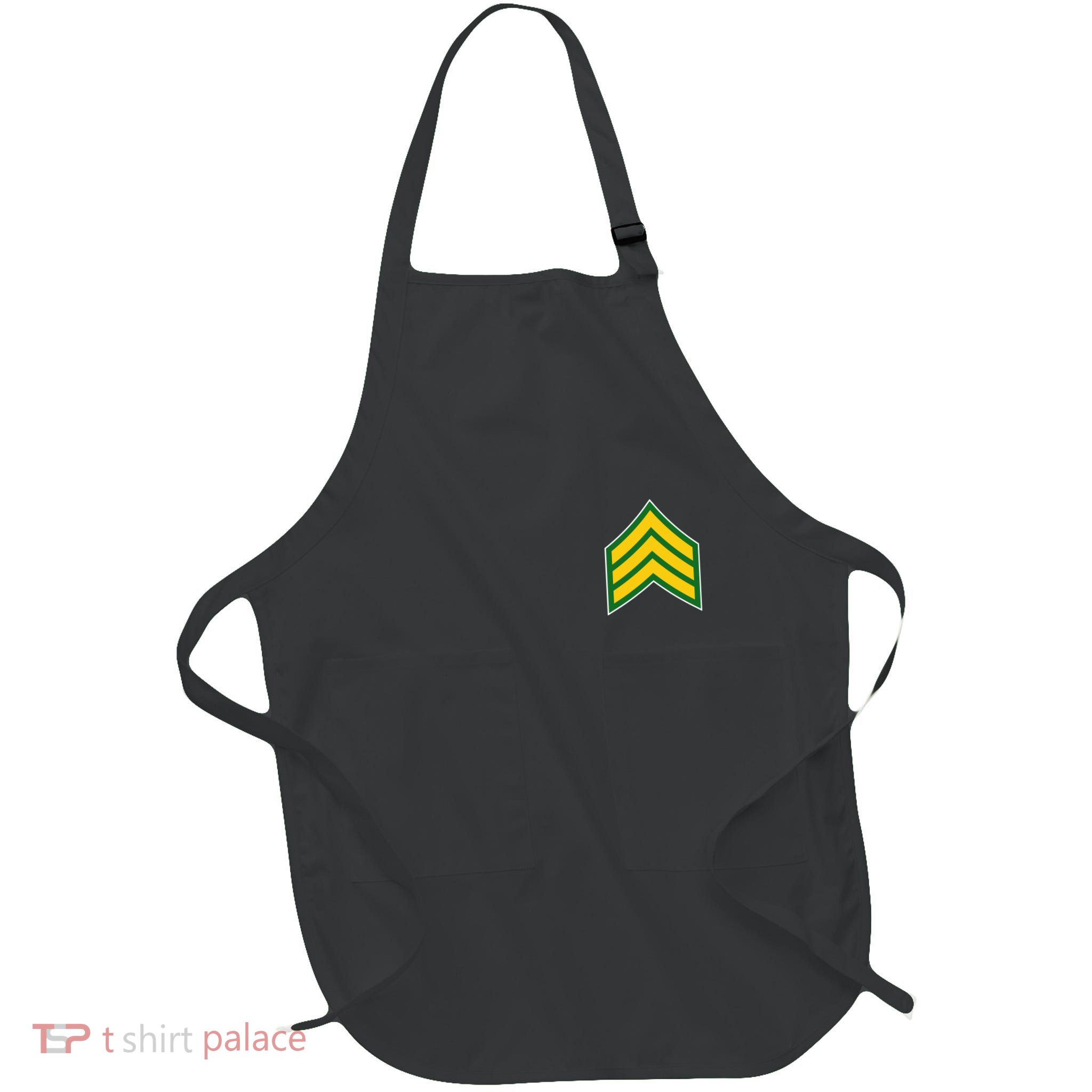 Sergeant Military Badge Full-Length Apron With Pockets