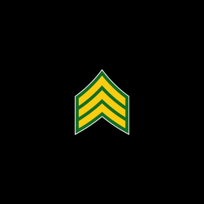 Sergeant Military Badge Button