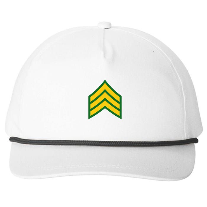 Sergeant Military Badge Snapback Five-Panel Rope Hat