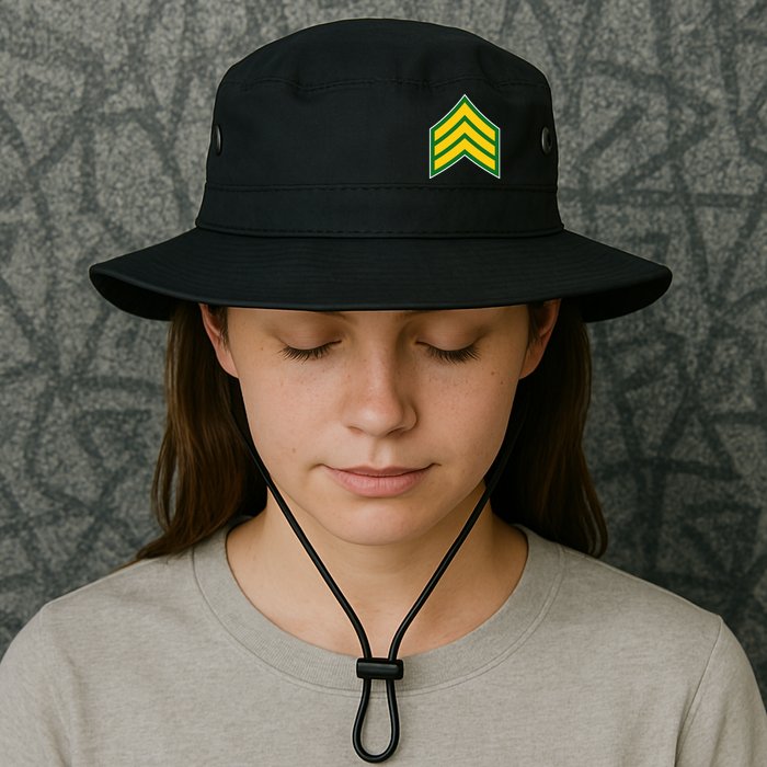 Sergeant Military Badge Bucket Hat