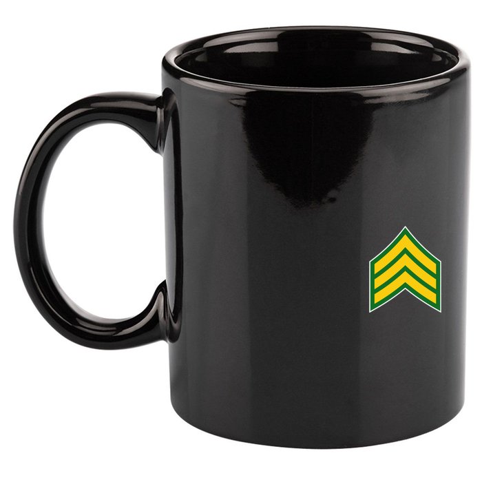 Sergeant Military Badge 11oz C Handle Ceramic Mug
