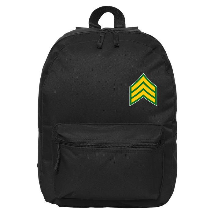 Sergeant Military Badge 16 in Basic Backpack