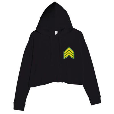 Sergeant Military Badge Crop Fleece Hoodie