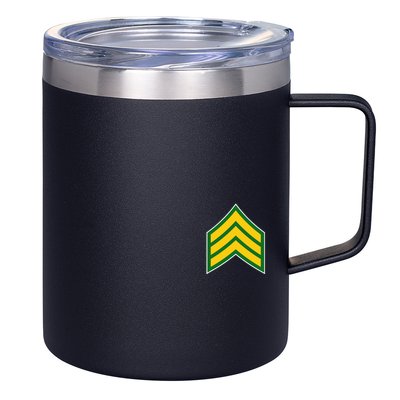 Sergeant Military Badge 12oz Stainless Steel Coffee Mug