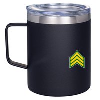 Sergeant Military Badge 12oz Stainless Steel Coffee Mug