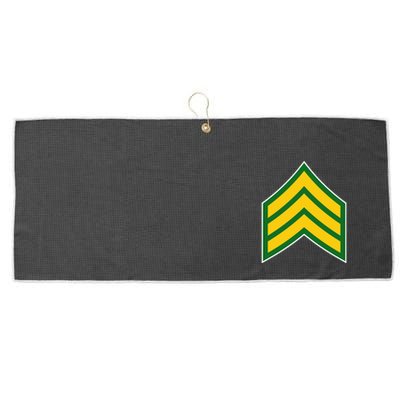 Sergeant Military Badge Large Microfiber Waffle Golf Towel