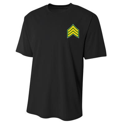 Sergeant Military Badge Performance Sprint T-Shirt