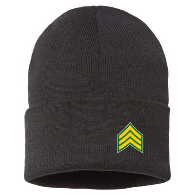 Sergeant Military Badge Sustainable Knit Beanie
