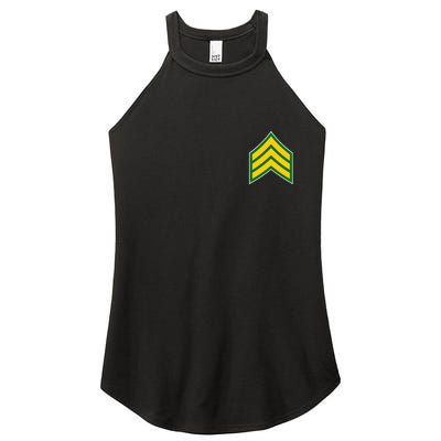Sergeant Military Badge Women's Perfect Tri Rocker Tank