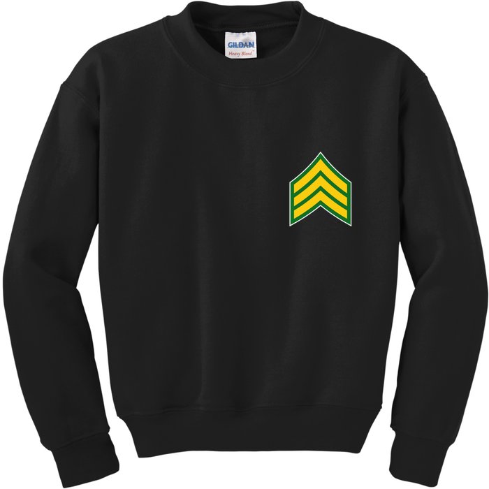Sergeant Military Badge Kids Sweatshirt
