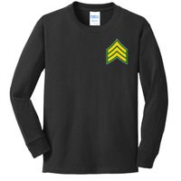 Sergeant Military Badge Kids Long Sleeve Shirt