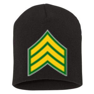 Sergeant Military Badge Short Acrylic Beanie