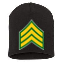 Sergeant Military Badge Short Acrylic Beanie