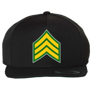 Sergeant Military Badge Wool Snapback Cap