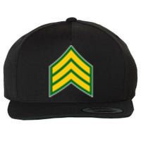 Sergeant Military Badge Wool Snapback Cap