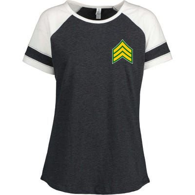 Sergeant Military Badge Enza Ladies Jersey Colorblock Tee