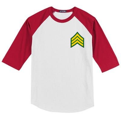 Sergeant Military Badge Kids Colorblock Raglan Jersey