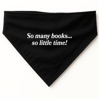So Many Books So Little Time Reading Fan Book Lover USA-Made Doggie Bandana