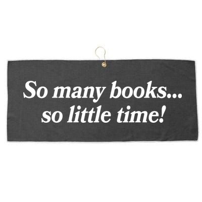 So Many Books So Little Time Reading Fan Book Lover Large Microfiber Waffle Golf Towel