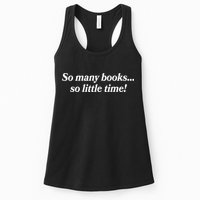 So Many Books So Little Time Reading Fan Book Lover Womens Tank Top