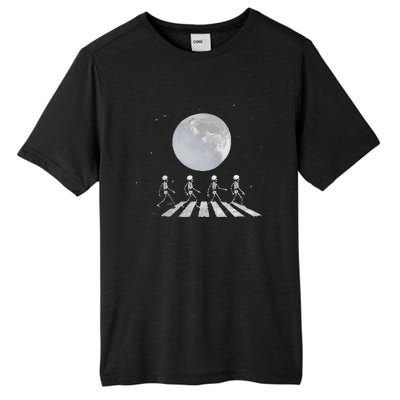 Skeleton Moon Band Tees Funny Rock Concert Halloween Graphic Tall Fusion ChromaSoft Performance T-Shirt