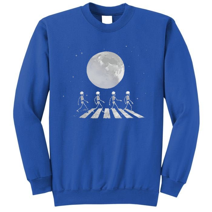 Skeleton Moon Band Tees Funny Rock Concert Halloween Graphic Sweatshirt