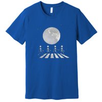 Skeleton Moon Band Tees Funny Rock Concert Halloween Graphic Premium T-Shirt