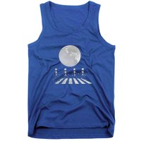 Skeleton Moon Band Tees Funny Rock Concert Halloween Graphic Tank Top